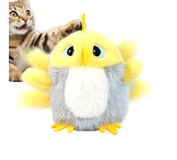 Interactivo de pájaro con gordito para Gatos - Accesorios interactivos para Gatitos Recargables por USB - Pájaro Anime con Gorjeos y latidos de alas para Gatitos - para Animales de brújula