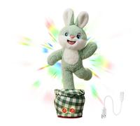 Interactivo de Peluche de Conejito Que Habla para niños pequeños, Suave Peluche Musical de Conejo Que Canta Movimientos con Sonidos, Regalo Educativo de para niños y niñas