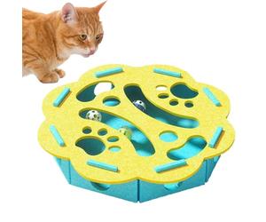 Interactivo Gato - de Actividad Fieltro, Juego De Estimulación Mental, Juguetes de Tratamiento, Alimentador de Enriquecimiento Entrenamiento | Play Therapys para Gatitos De Interior