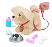 Interactivo niño de peluche perro, juguete electrónico que camina y ladra, animales que corren y regalo para niños de 3 a 7 años