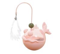 interactivo para gatos - Dispensador de gata con pluma para gatito de interior | Dispensador de golosinas con plumas para ejercicio de caza y juego de interior antiaburrimiento para gatos y