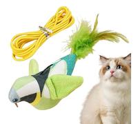 Interactivo para Gatos | Juego de Gorjeo Simulado | con Eléctrico con Cuerda para Gatos | para Práctica Instinto, Entrenamiento Agilidad, Forrajeo, Gestión de Peso e Interior
