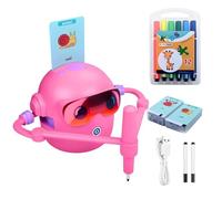 Interaktiver Zeichenroboter Für Kinder - Lernspielzeug Mit Sprachführung & 100 Karten | Wiederaufladbarer Malroboter Mit 1800mAh Akku & 12 Farbstiften, Kunst-Lernhilfe Für & Mädchen