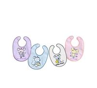 Interbaby 00130 - Pack de 12 baberos de rizo plastificado velcro 20 x30, unisex