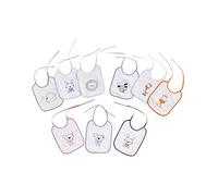 Interbaby 00146 - Pack de 12 baberos de rizo 20x25, unisex