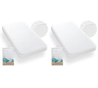 Interbaby 00802 - Protector Minicuna Plastificado, Unisex Blanco (Paquete de 2)