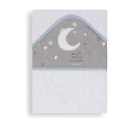 Interbaby 01191-11 - Capa de baño LUNA UNIVERSO ESTAMPADA blanco y azul, unisex