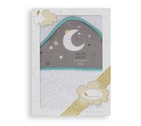 Interbaby 01191-13 - Capa de baño LUNA UNIVERSO ESTAMPADA blanco y verde, unisex