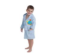 INTERBABY - Albornoz Infantil 100% Algodón T. 12-14 años, color azul