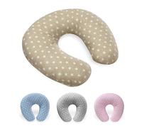 Interbaby Almohada Embarazada Algodón 55x55 cm, Relleno de Silicona | Cojin Lactancia Bebe Cómodo, Fácil Lavado, Versátil | Cojin Embarazada para Recientes y Futuras Mamás | Star Beige