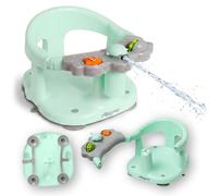 Asiento Bañera Bebe Interbaby | Fijación Ventosas Anti-resbalones | Silla Bañera Bebe Cómoda, Segura, Ergonómica | Sillón de Baño y Ducha Para Bebes > 5 meses, 26x30x38 cm, Verde