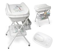 Interbaby Bañera Bebé Cambiador Plegable Patas, Ruedas, Hamaca (Estrellas)