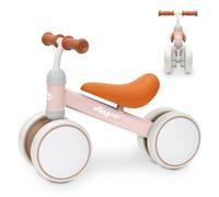 Interbaby Bicicleta sin Pedales Bebé 1 a 3 Años - Bicicleta de Equilibrio para Niños 12-36 Meses, Correpasillos Bebé Seguro 4 Ruedas, Primera Bici Niño 1-2 Años, Regalo Bebé 1 Año (Rosa)
