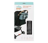 INTERBABY Bolso Carro Bebe Universal | Bolsa Maternidad Organizadora de Cochecitos | Pañalera para Carritos de Bebes, Portavasos, Multifuncional, Gran Capacidad, Gris