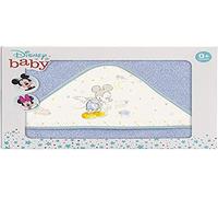 Interbaby - Capa de Baño Bebe Azul | Toalla Bebe con Capucha 100% Algodón, 100x100cm, Unisex | Suave, Secado Rápido | Ideal Recién Nacidos, Bebes y Niños Pequeños | Diseño Counting Sheep Mickey
