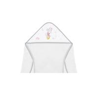 Interbaby - Capa de Baño Bebe Blanco/Gris | Toalla Bebe con Capucha 100% Algodón, 100x100cm, Unisex | Suave, Secado Rápido | Ideal Recién Nacidos, Bebes y Niños Pequeños | Diseño Counting Sheep Minnie