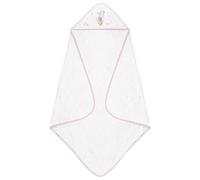 Interbaby - Capa de Baño Bebe Blanco/Rosa | Toalla Bebe con Capucha 100% Algodón, 100x100cm, Unisex | Suave, Secado Rápido | Ideal Recién Nacidos, Bebes y Niños Pequeños | Diseño Counting Sheep Minnie