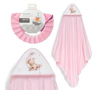 Interbaby - Capa de Baño Bebé + Gorro Ajustable | Toalla con Capucha 100% Algodón, Unisex | Suave, Secado Rápido | Ideal para Recién Nacidos, Bebes y Niños Pequeños | Diseño Oso Luna Estrellas