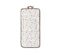 Interbaby - Colchoneta para Silla de Paseo Universal Reversible, Estampado Jirafa Savanna Beige y Reverso Liso, Cojín de Verano para Cochecito y Asiento de Carro