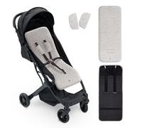 Interbaby Colchoneta Silla Paseo Universal para Verano | Transpirable y Cómoda | Funda Carro Bebe 100% Algodón, 84x34cm, Protectores para Arnés | Funda Silla Paseo Botanico Beige