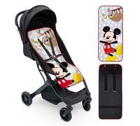 Interbaby Colchoneta Silla Paseo Universal para Verano | Transpirable y Cómoda | Funda Carro Bebe 100% Algodón, 84x34cm, Protectores para Arnés | Funda Silla Paseo Mickey the Craze