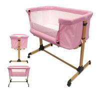 Interbaby Cuna Colecho Minicuna Colecho Aluminio | Conjunto Moises para Bebe + Vestidura + Bolsa de Transporte | Cuna Bebe con 6 Alturas Regulables, Ruedas Independientes con Freno