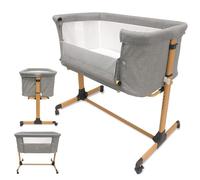 Interbaby Cuna Colecho Minicuna Colecho Aluminio | Conjunto Moises para Bebe + Vestidura + Bolsa de Transporte | Cuna Bebe con 6 Alturas Regulables, Ruedas Independientes con Freno