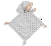 Interbaby Doudou Bebé Osito Dudu Peluche - Regalo Recién Nacido (Gris) | Mantita de apego 28x17 cm, tacto suave y lavable a máquina. Detalle de nacimiento y canastilla, para niño y niña