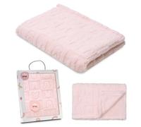 Interbaby - Manta Bebé Recien Nacido | Extrasuave de Sherpa grabada Conejitos, Cómoda, Cálida | Manta Meses Bebé 80x110cm, Unisex, Para Cunas, Carritos