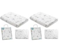 Interbaby - Manta Bebé Recien Nacido | Extrasuave Estampada Koala, Cómoda, Cálida | Manta Meses Bebé 80x110cm, Unisex, para Cunas, Carritos, Moisés (Paquete de 2)
