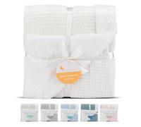 Interbaby - Manta Bebe Recien Nacido | Manta Algodon Bebe y Poliéster, Terciopelo, Suave, Cómoda, Cálida | Manta Meses Bebe 80x110cm, para Cunas, Carritos | Universo + Borreguillo Beige