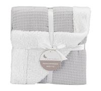Interbaby - Manta Bebe Recien Nacido | Manta Algodon Bebe y Poliéster, Terciopelo, Suave, Cómoda, Cálida | Manta Meses Bebe 80x110cm, para Cunas, Carritos | Universo + Borreguillo Gris