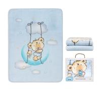 Interbaby - Manta Bebe Recien Nacido | Mantita Bebe 100% Poliéster, Terciopelo, Suave, Cómoda, Cálida | Manta Meses Bebe 110x140cm, Unisex, para Cunas, Carritos | Universo Beige