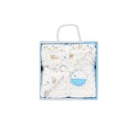 Interbaby - Manta Bebe Recien Nacido | Mantita Bebe 100% Poliéster, Terciopelo, Suave, Cómoda, Cálida | Manta Meses Bebe 80x110cm, Unisex, para Cunas, Carritos | Elefante + Burbuja Azul