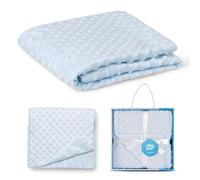 Interbaby - Manta Bebe Recien Nacido | Mantita Bebe 100% Poliéster, Terciopelo, Suave, Cómoda, Cálida | Manta Meses Bebe 80x110cm, Unisex, para Cunas, Carritos | Azul