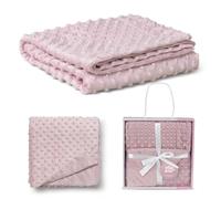 Interbaby - Manta Bebe Recien Nacido | Mantita Bebe 100% Poliéster, Terciopelo, Suave, Cómoda, Cálida | Manta Meses Bebe 80x110cm, Unisex, para Cunas, Carritos | Rosa Maquillaje