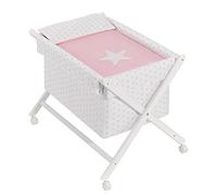 INTERBABY -Minicuna Estrella Rosa con Textil