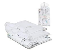 Interbaby Muselinas Bebe Algodon 80x80cm | Pack 3 Gasas para Bebes Recien Nacidos, Lactancia, Toalla, Manta | Muselinas Bebe Cómoda, Suave, Transpirable, Gris