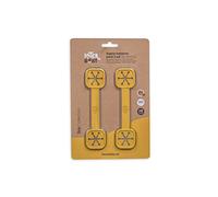 Interbaby - Pack 2 Sujeta Baberos Bebe Silicona | Para Bebes, Útil para Pañuelos, Servilletas | Sujeta Babero Silicona Cómodo, Sencillo, Sin BPA | Ocre Tierra