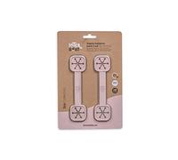 Interbaby - Pack 2 Sujeta Baberos Bebe Silicona | Para Bebes, Útil para Pañuelos, Servilletas | Sujeta Babero Silicona Cómodo, Sencillo, Sin BPA | Rosa Maquillaje