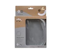Interbaby - Plato Llano de Silicona con Ventosa. Vajilla Infantil Antideslizante y Antivuelco para Aprendizaje. Seguro, Sin BPA | Gris Petróleo