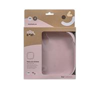 Interbaby - Plato Llano de Silicona con Ventosa. Vajilla Infantil Antideslizante y Antivuelco para Aprendizaje. Seguro, Sin BPA | Gris Petróleo