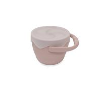Interbaby - Porta Snacks Infantil Silicona | Fiambrera Infantil Antiderrame, Resistente, para Niños Pequeños | Taza Infantil Cómoda, Plegable, Ajustable, Sin BPA | Rosa Maquillaje