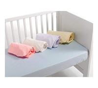 INTERBABY Sábana Bajera Ajustable para cuna en color Blanco · 100% Algodón· 60x120cm