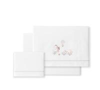 Interbaby Sábanas Minicuna Jirafa Bicicleta Algodón | · blanco gris · 50x80 cm · 3 Piezas · OEKO-TEX