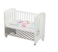 Interbaby Saco Nórdico Cuna con Cremallera | Unicornio · Blanco y Rosa · Algodón · Funda Nórdica Cuna Bebé