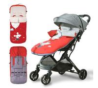 Interbaby Saco Silla Paseo Universal Saco Bebe Invierno Suave, Cálido, Afelpado | Saco Carro Bebe Invierno Desmontable, Doble Apertura, Lavado Fácil, Materiales Antialérgicos, Ratita Rojo