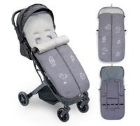 Interbaby Saco Silla Paseo Universal Saco Bebe Invierno Suave, Cálido, Afelpado | Saco Carro Bebe Invierno Desmontable, Doble Apertura, Lavado Fácil, Materiales Antialérgicos, Cactus Gris