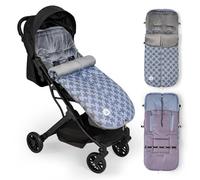 Interbaby Saco Silla Paseo Universal Saco Bebe Invierno Suave, Cálido, Afelpado | Saco Carro Bebe Invierno Desmontable, Doble Apertura, Lavado Fácil, Materiales Antialérgicos, Marino Gris