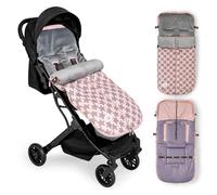 Interbaby Saco Silla Paseo Universal Saco Bebe Invierno Suave, Cálido, Afelpado | Saco Carro Bebe Invierno Desmontable, Doble Apertura, Lavado Fácil, Materiales Antialérgicos, Marino Rosa